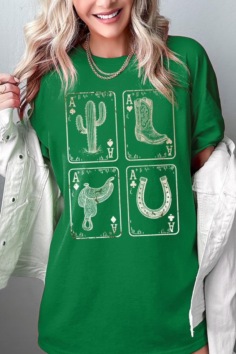 5000P-E3094 Western Cowgirl Card Graphic Plus Heavy Cotton Tee $12.75