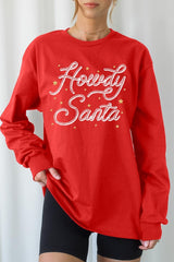 UL240P-E3199 Howdy Santa Graphic Plus Long Sleeve Tee $17