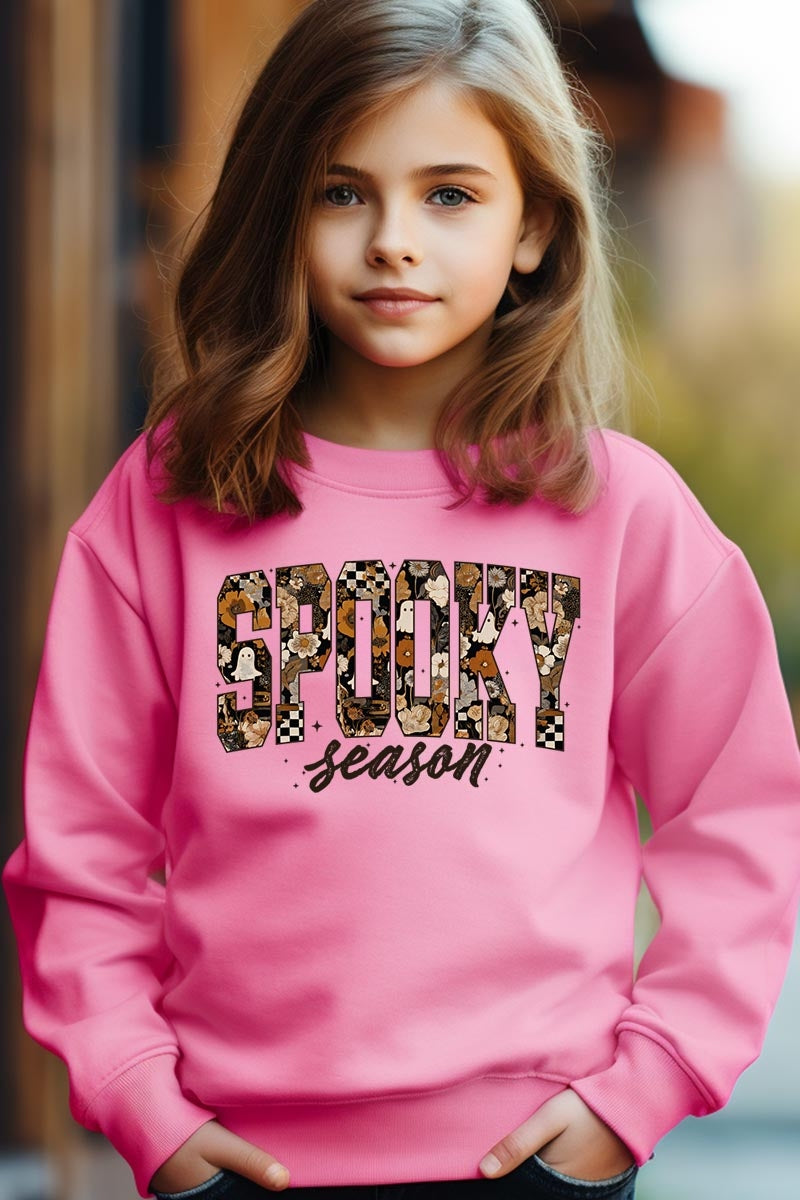 UL180B-E3105Z Spooky Season Halloween Kids Graphic Sweatshirt $20