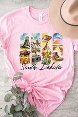 US3001P-E3061SD South Dakota State Brushstroke Graphic Plus Tee $16
