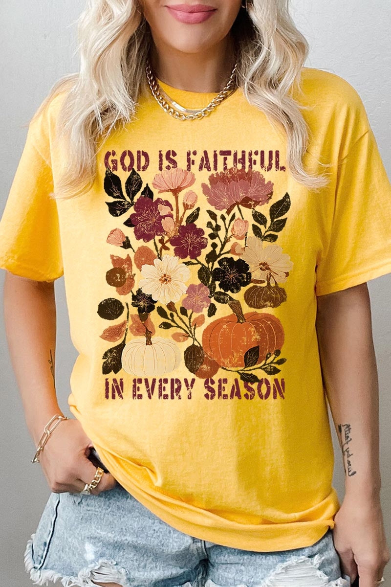 5000P-E3171 Faithful In Every Season Graphic Plus Heavy Cotton Tee $12.75