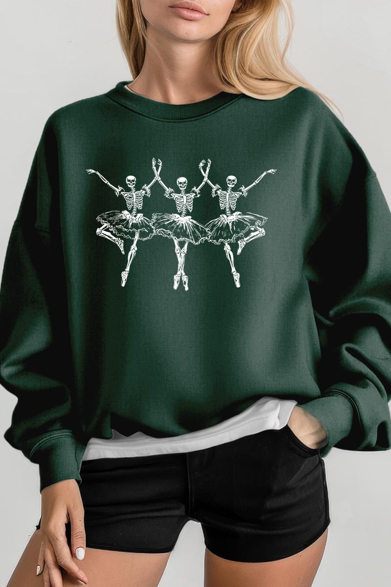 UL180P-E3156 Halloween Ballerina Graphic Plus Sweatshirt $25