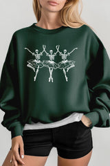 UL180-E3156 Halloween Ballerina Graphic Sweatshirt $20