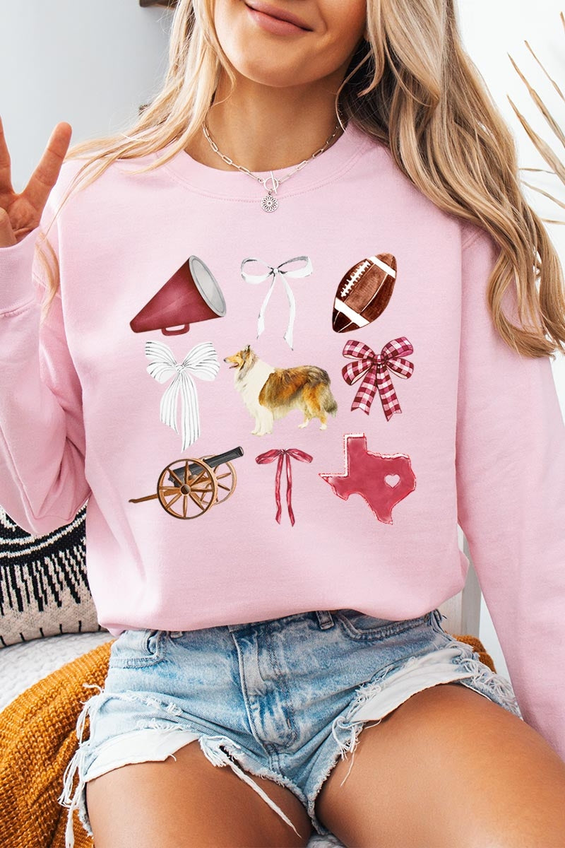 UL180-E3079 Texas Football Graphic Sweatshirt $20