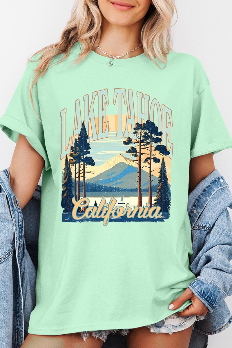 5000P-E3059 Lake Tahoe Graphic Plus Heavy Cotton Tee $12.75