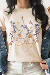 US3001P-E3123 Halloween Skeleton Graphic Plus Tee $16