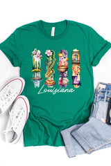 US3001-E3061LA Louisiana State Brushstroke Graphic Tee $12.5