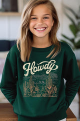 UL180B-E3095Z Howdy Desert Western Kids Graphic Sweatshirt $20