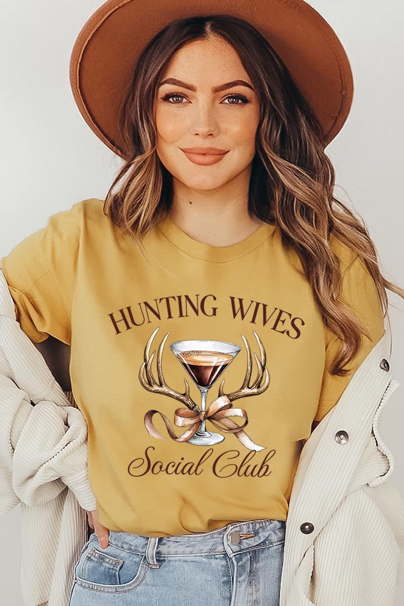 US3001P-E3191 Hunting Wives Social Club Graphic Plus Tee $16