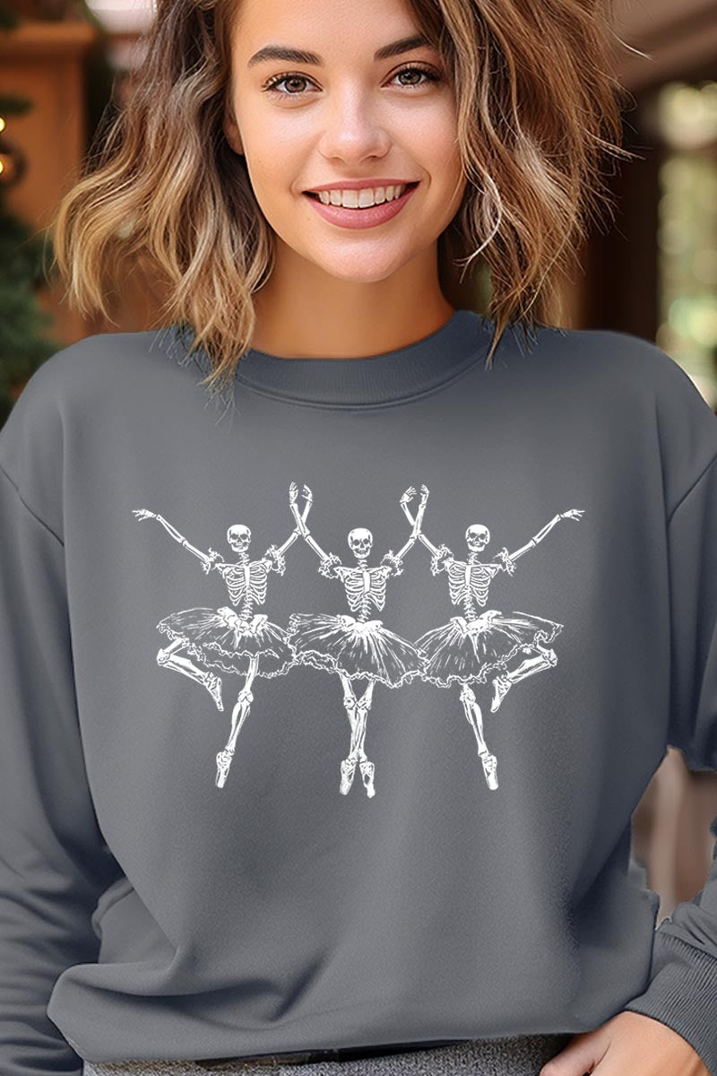 UL180P-E3156 Halloween Ballerina Graphic Plus Sweatshirt $25