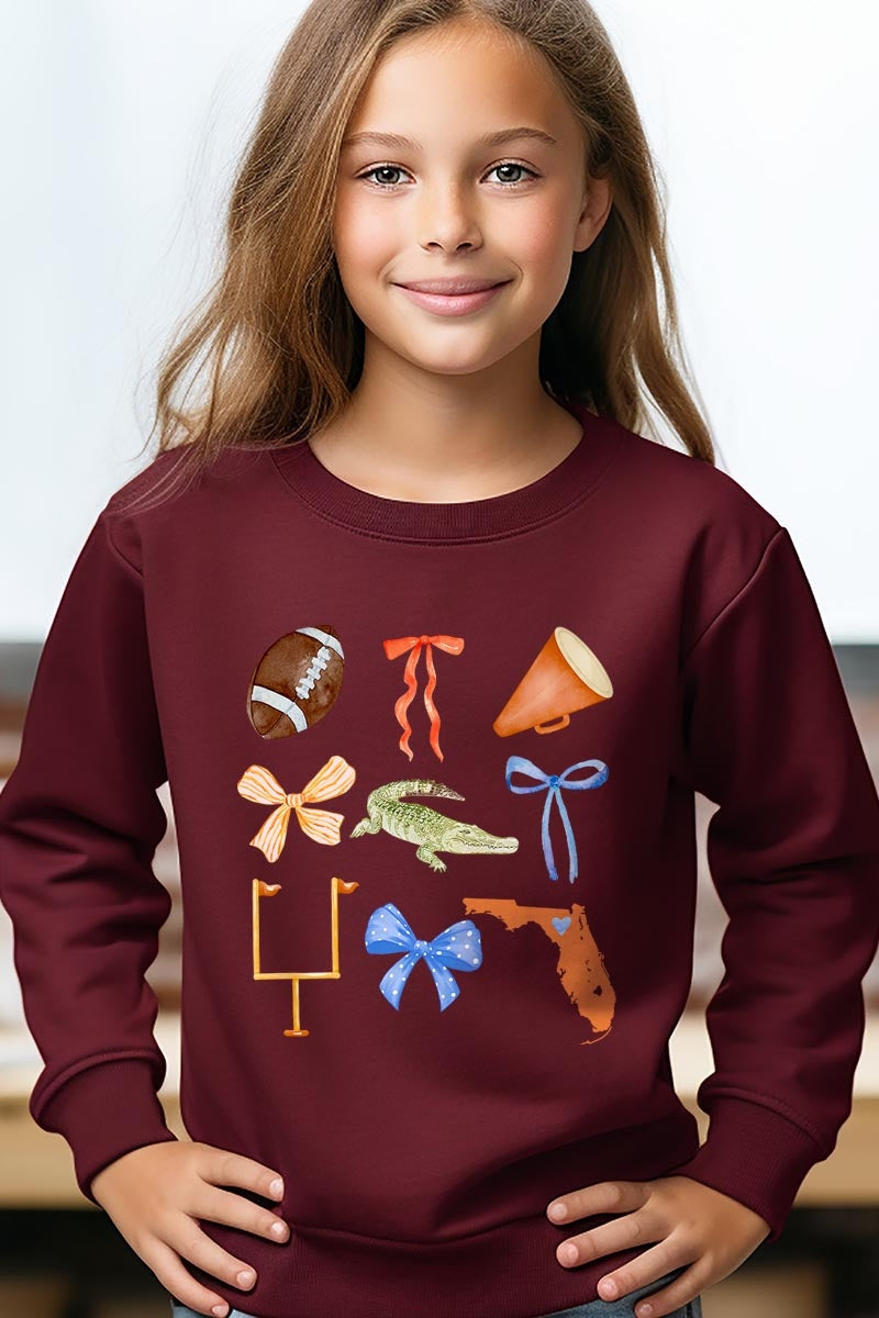 UL180B-E3078Z Florida Football Kids Graphic Sweatshirt $20