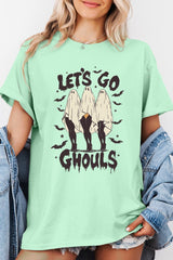 5000-E3160 Letu2019s Go Ghouls Ghost Graphic Heavy Cotton Tee $9