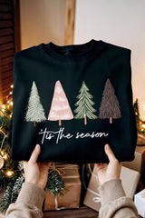 UL180-E3218 Rustic Christmas Trees Graphic Sweatshirt $20