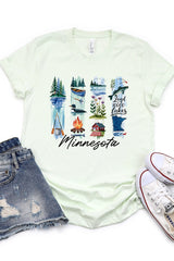 US3001-E3061MN Minnesota State Brushstroke Graphic Tee $12.5