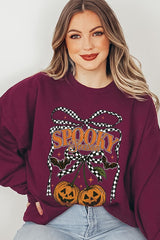 UL180-E3085 Pumpkin Cherries Graphic Sweatshirt $20