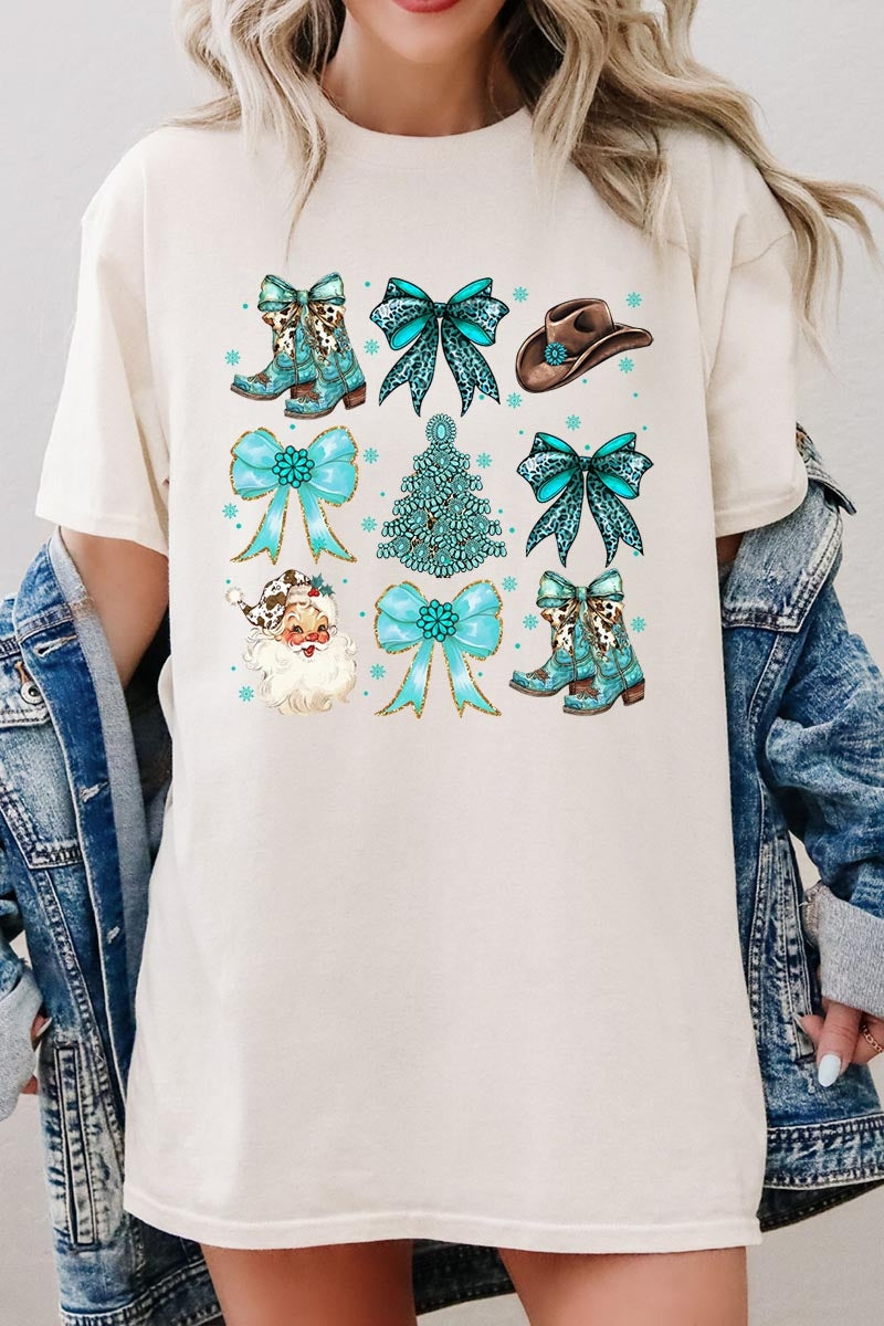 5000P-E3180 Western Christmas Graphic Plus Heavy Cotton Tee $12.75