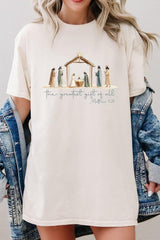 5000P-E3183 Nativity Gift Graphic Plus Heavy Cotton Tee $12.75