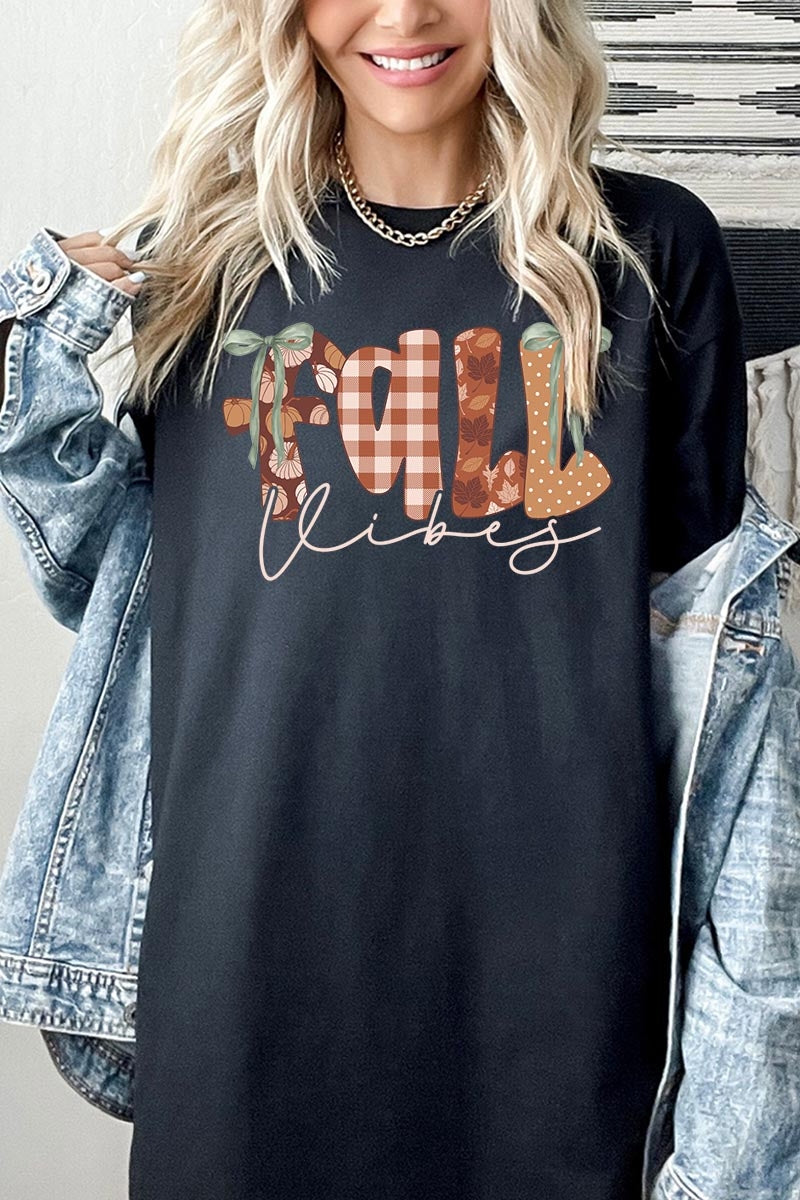 5000P-E3071 Fall Vibes Rustic Graphic Plus Heavy Cotton Tee $12.75