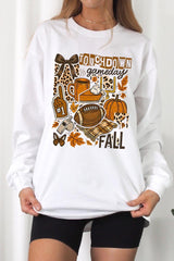 UL240P-E3134 Fall Football Collage Graphic Plus Long Sleeve Tee $17