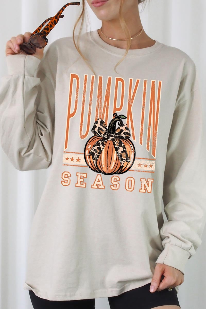 UL240P-E3145 Pumpkin Season Graphic Plus Long Sleeve Tee $17