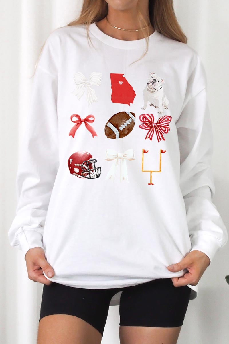 UL240P-E3080 Georgia Football Graphic Plus Long Sleeve Tee $17