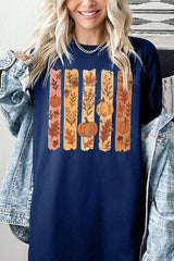 5000-E3110 Brushstroke Boho Fall Graphic Heavy Cotton Tee $9