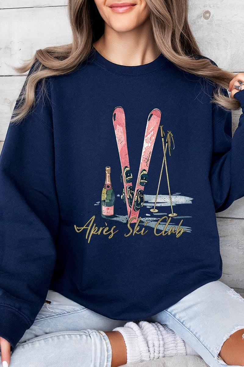 UL180-E3187 Apres Ski Club Graphic Sweatshirt $20