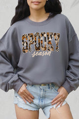 UL180P-E3105 Spooky Season Halloween Graphic Plus Sweatshirt $25