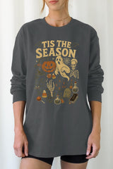 UL240P-E3125 Tis The Season Halloween Plus Long Sleeve Tee $17
