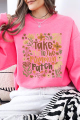 UL180P-E3136 Take Me To The Pumpkin Patch Plus Sweatshirt $25