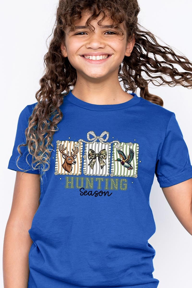 US3001Y-E3192Z Deer & Duck Hunting Season Kids Graphic Tee $11