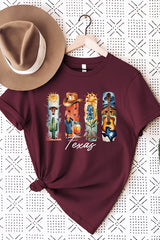 US3001-E3061TX Texas State Brushstroke Graphic Tee $12.5