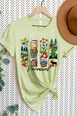 US3001-E3061VT Vermont State Brushstroke Graphic Tee $12.5