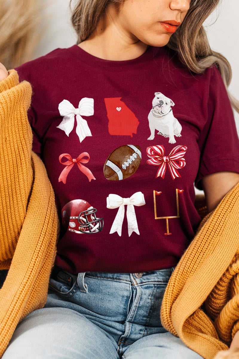 US3001-E3080 Georgia Football Graphic Tee $12.5