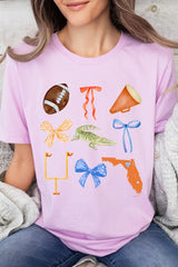 US3001-E3078 Florida Football Graphic Tee $12.5