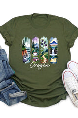 US3001-E3061OR Oregon State Brushstroke Graphic Tee $12.5