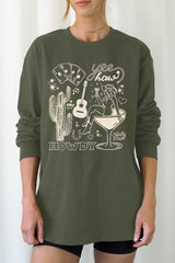 UL240-E3097 Cowgirl Country Music Graphic Long Sleeve Tee $13.75