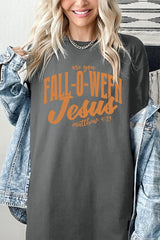 5000P-E3143 Are You Fall O Ween Jesus Plus Heavy Cotton Tee $12.75