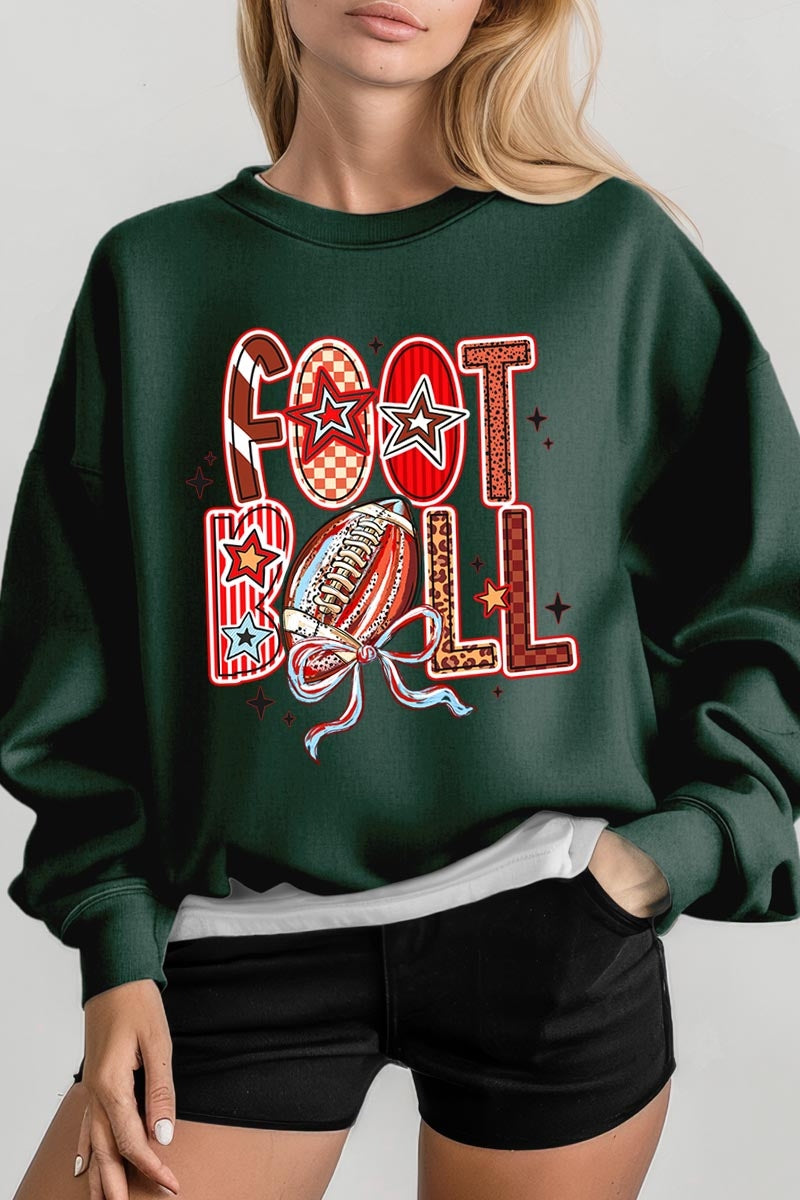 UL180P-E3053 Brushstroke Football Graphic Plus Sweatshirt $25