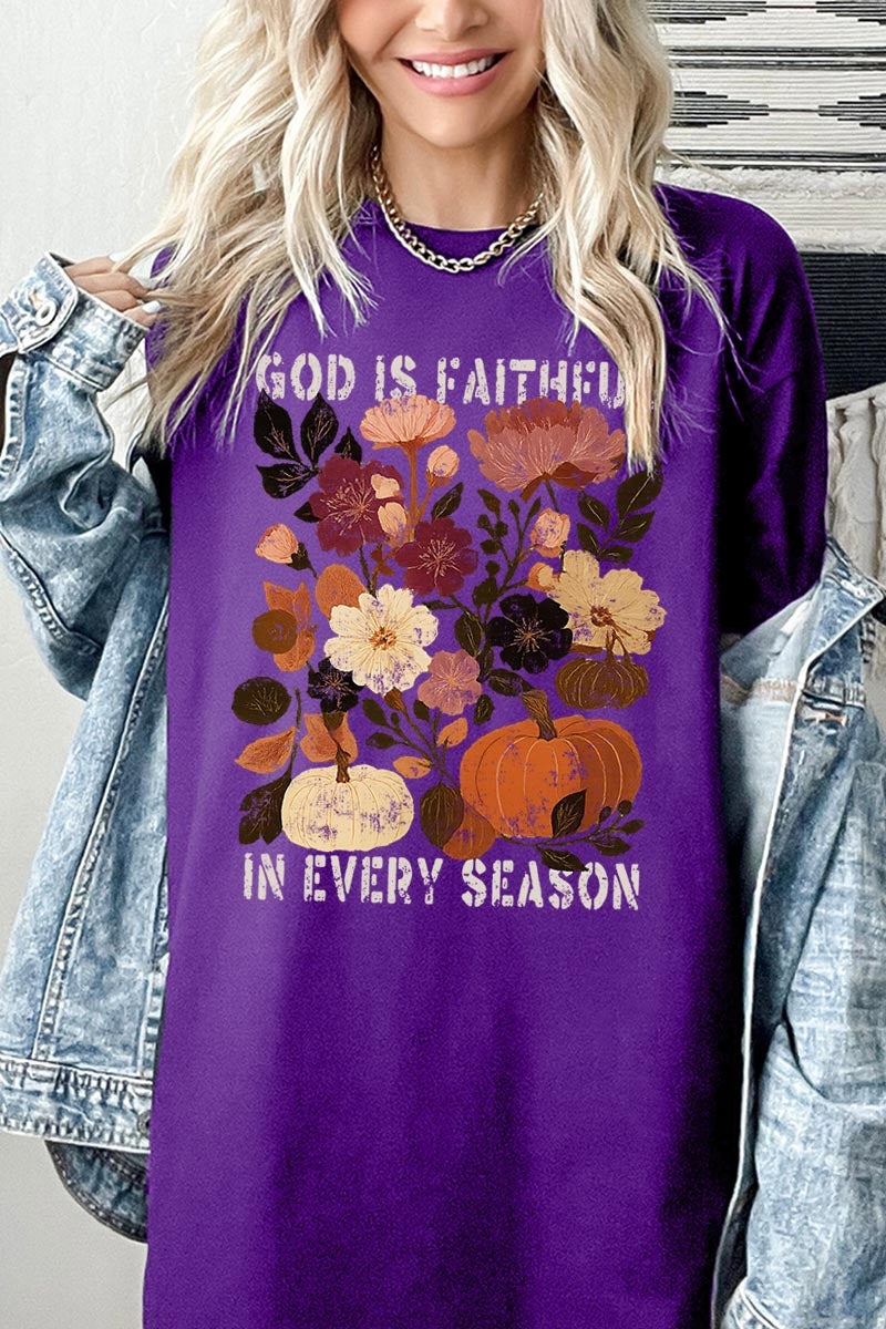5000-E3171 Faithful In Every Season Graphic Heavy Cotton Tee $9