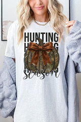5000-E3190 Hunting Pumpkin Bow Graphic Heavy Cotton Tee $9