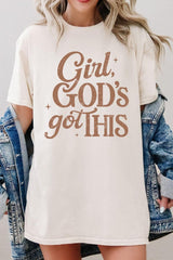 5000-E3102 Girl, Godu2019s Got This Graphic Heavy Cotton Tee $9