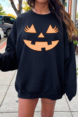 UL180P-E3148 Cute Pumpkin Halloween Graphic Plus Sweatshirt $25