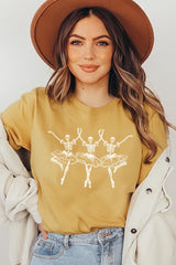 US3001P-E3156 Halloween Ballerina Graphic Plus Tee $16