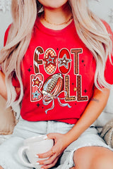 US3001P-E3053 Brushstroke Football Graphic Plus Tee $16