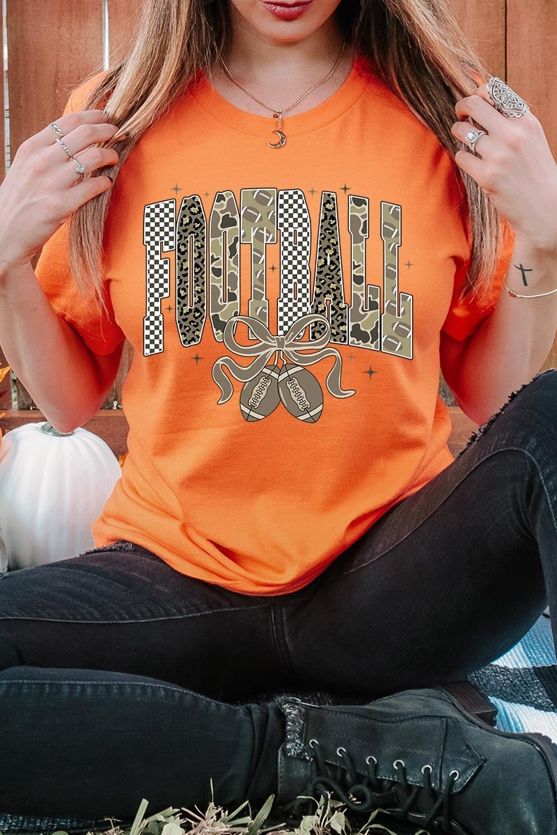 US3001P-E3132 Camo Football Graphic Plus Tee $16