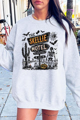 UL180-E3108 Skellie Motel Halloween Graphic Sweatshirt $20