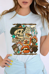 US3001-E3096 Vintage Western Collage Graphic Tee $12.5