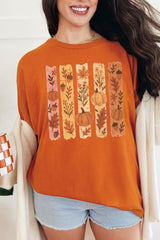 5000-E3110 Brushstroke Boho Fall Graphic Heavy Cotton Tee $9