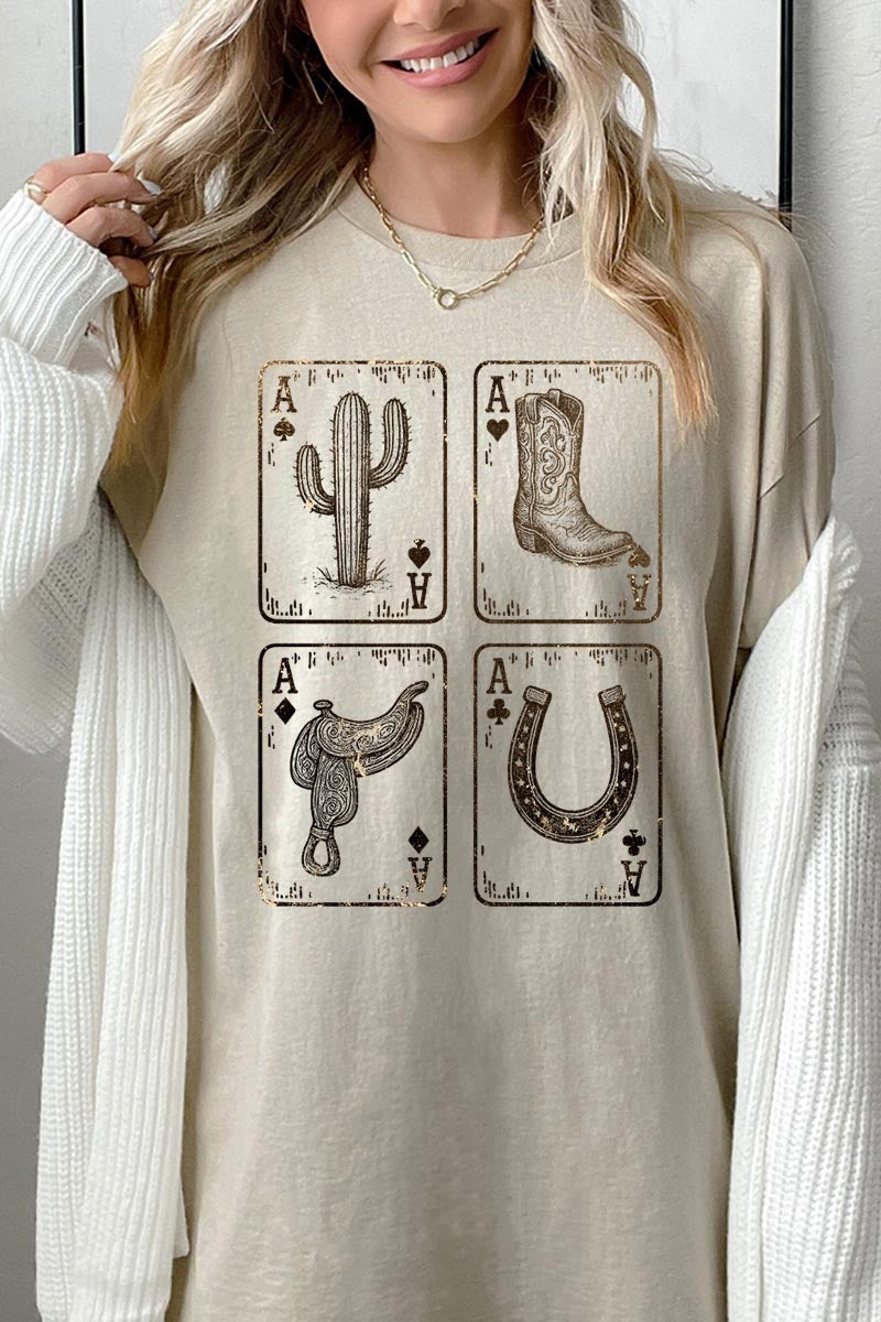 5000P-E3094 Western Cowgirl Card Graphic Plus Heavy Cotton Tee $12.75